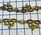2 5 Yd Antique Victorian Art Nouveau Passementerie Beaded Metallic Braid Repair