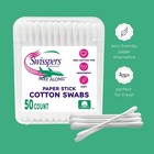 Swisspers Take Along Cotton Swabs  100  Cotton Double-tipped  White Paper Sti   