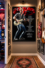Eddie Van Halen Evh Wolfgang Guitar Fan Art Glossy Poster 24x33 Rock Legend