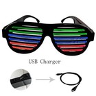 Lot Of 12 Black Light Up Shutter Glasses - Sound Reactive Rave Usb Rechargeable