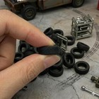50 100pcs 1 64 Scale Mini Rubber Tires Skin Pack 4 Diorama Garage Scenery Layout