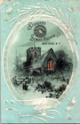 Standard Sewing Machine Co Winter Church Scene   Victorian Trade Card