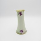 Antique Hatpin Holder  Hand Painted Violets With White Accents  Signed Nippon