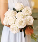 5 10 20pcs Artificial Red Roses Realistic Fake Rose Flowers For Wedding Decor 