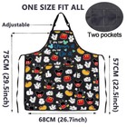 Cartoon Aprons Cooking Aprons With Pockets Colorful Kitchen Baking Home Chef    