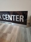 C 1980s Original Vintage Indianapolis Motor Speedway Sign Metal Media Center Ims