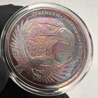 Monster Rainbow      Toned Copper Round  Eagle      Design   999 Fine Copper 1 Oz