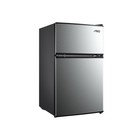 Arctic King 3 2 Cu Ft Two Door Mini Fridge With Freezer  Stainless Steel  E-star