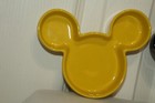 Rare Disney Mickey Mouse Head Shaped Ceramic Snack dip trinket Dishes 3 Total