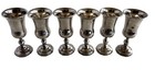 Sterling Silver Edwardian Set Of 6 Engraved Kiddush Cups Birmingham 1910 Vintage