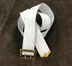 White Buff Leather Cavalry Carbine Sling With Clip