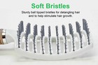 Black Hair Brush Anti Static Curved Vented Styling Detangling Massage Brushes