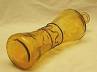 Amber Blown Glass Bottle Vase Abstract Designs Decorative