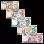 Zambia 5pcs  2 5 10 20 50 Kwacha  Brand New Banknotes