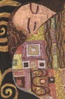 Gustav Klimt Fulfillment Belgian Woven Tapestry Throw Blanket 58x58 Cotton