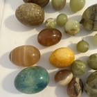 Vintage Onyx Marble Stones  Hand Cut Polished Semi-precious Stones   Stone Stand