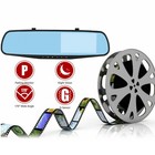 1080p Hd Rearview Mirror Car Dvr Dual Dash Cam Camera Front Rear Video Recorder