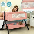Baby Bassinet Bedside Sleeper For Baby  Easy Folding Portable Crib With Storage