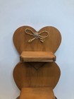 Vintage Rustic Country Style Wood Wall Shelf Heart Shaped Primitive Decor 20 X 8