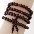 New Sandalwood Buddhist Buddha Meditation 108 Prayer Bead Mala Necklace Bracelet