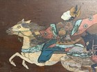 Vintage Framed Japanese Shrine Ema From Heian  Period Painted On Wood 43   x21 5