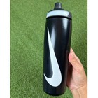 Nike Sport Water Bottle 24 Oz Black Swoosh Squeeze Top Bpa Free  new Never Used 