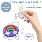 3 Inch Clear Plastic Easels Or Stand plate Holders To Display Pictures Or Oth   