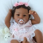 Realistic 18-inch Reborn Baby Doll  African American Newborn Girl  Life-like Toy
