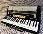 Vintage Hohner 300 Fs Piano Accordion W  Original Hard Case Black   Gold Rare  
