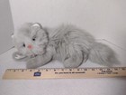 Plush Ty Gray Cat 14  Long Hair