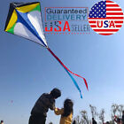 Large Premium Diamond Kite For Kids And Adults Easy To Fly With Colorful Tail