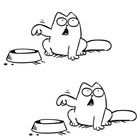 2pcs Simon Cat Car Fuel Cap Sticker Decal  Vinyl Weatherproof Auto Bumper Left