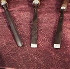 Lot Of 3 Antique Chisels  All Signed With Wood Handles And Brass Ferrules