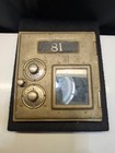 Antique Us Post Office Box Door Brass Dual Dial Keyless Lock Co Combo Works 81