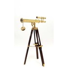 Vintage Look Brass Double Barrel Harbor Telescope - Multiple 17 5x2 25x26 