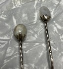 Silver 900 Spoon 4    Souvenir Spoon Fine Vintage Made In Chile W  Agate Ends  4 