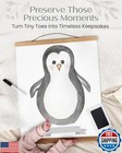 Penguin Baby Footprint Kit - Newborn Footprint Kit Maker For Keepsake  Memori