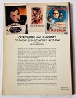 Souvenir Programs Of Twelve Classic Movies 1927-1941 Kreuger 1977 Pb Film cinema