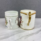 2 Royal Coronation Fine Bone China Cups Queen Elizabeth King George V Queen Mary