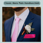 Mens Pocket Squares 11 81   Polyester Silk Stain Handkerchiefs Solid Hanky For A