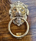 Authentic Vintage Brass Lion Door   Gate Knocker Handle Pull Door Home Decor