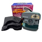 Vtg Polaroid 600 One Step Express Instant Camera Film Flash Green In Case  box