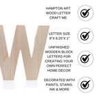 Hampton Art Wood Letter Chunky 8  W  Wooden Letters  Wood Letters  Wooden