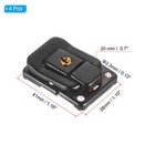 4 X Suitcase Lock Hasp 1 6 x1 10  Iron Toggle Catch Latch With Key screw Black