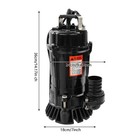 1 Hp Submersible Sump Pump 750w Sewage Pump 5019gph Metal Septic Pump 110v
