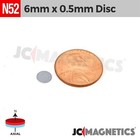 6mm X 0 5mm N52 Rare Earth Neodymium Magnet Round Discs 6x0 5mm