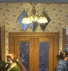 1 12 Scale Dollhouse Miniature Led 3 Arm Chandelier Gold Ceiling Battery Light
