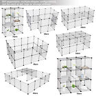 Portable Pet Playpen Diy 36 Panels Metal Wire Fence Small Animal Cage With Ramp