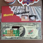 80 s Vintage Souvenir From Overseas   usa Dollar Bill Card Calculator   Flag