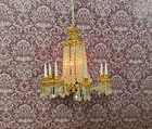 Dollhouse Chandelier 8 Arm Real Glass Crystals 12 Volt 1 12 Scale Miniatures